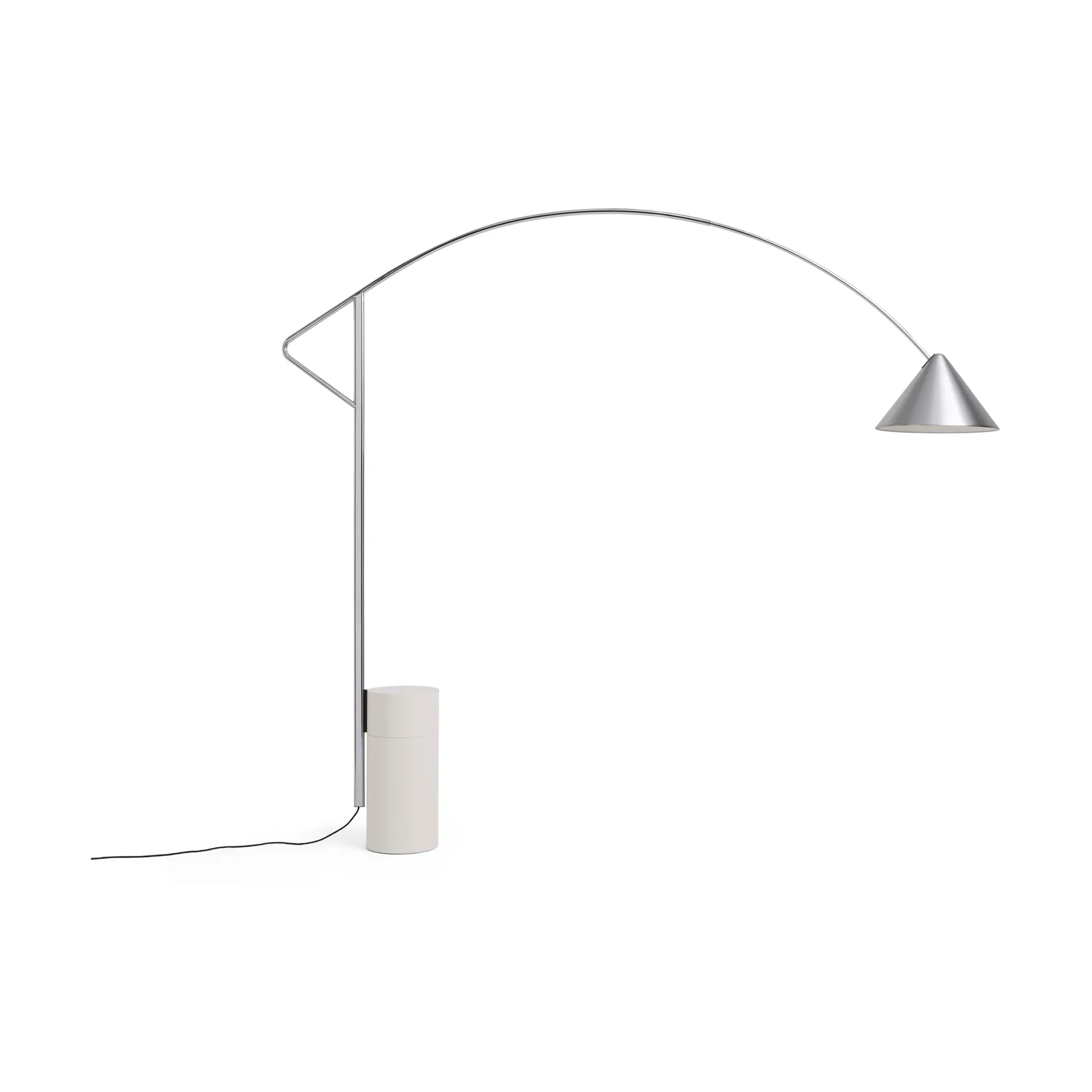 Compass floor lamp, Silver-coloured HAY