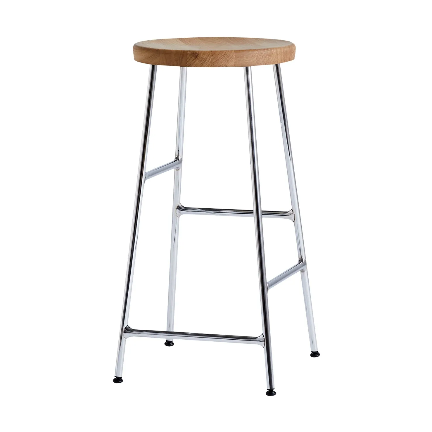 Cornet bar stool 65 cm, Oiled oak-chrome HAY
