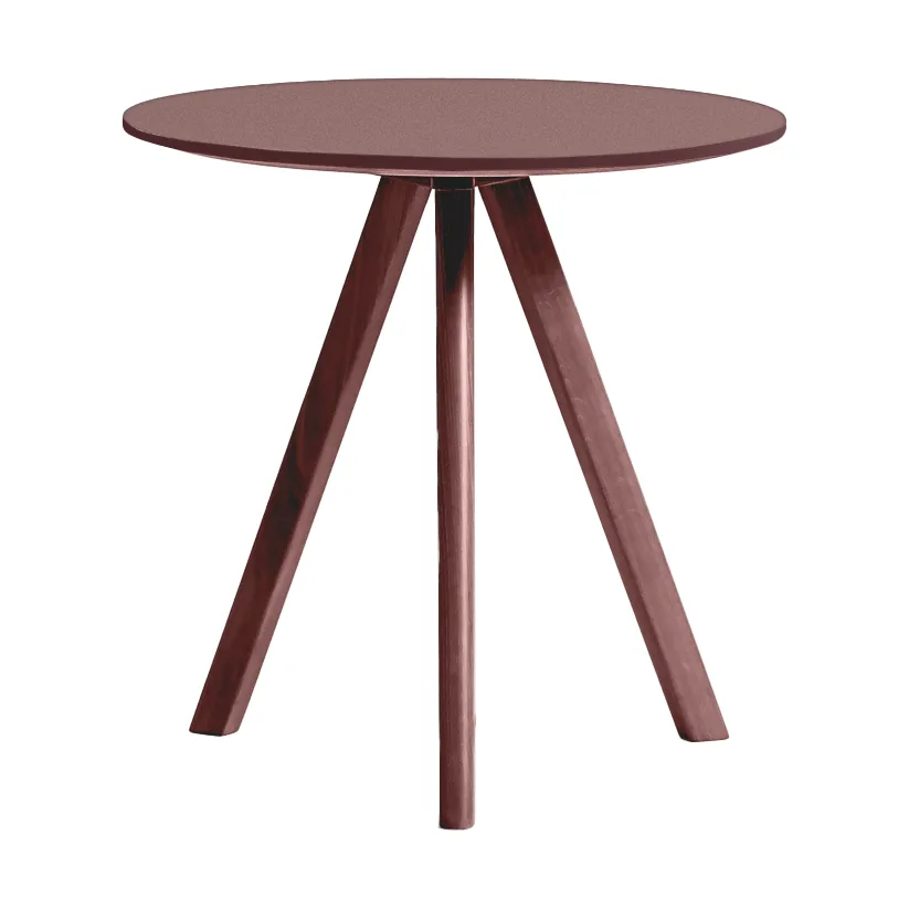 CPH20 2.0 coffee table Ø50 cm, Burgundy linoleum-Bordeaux HAY