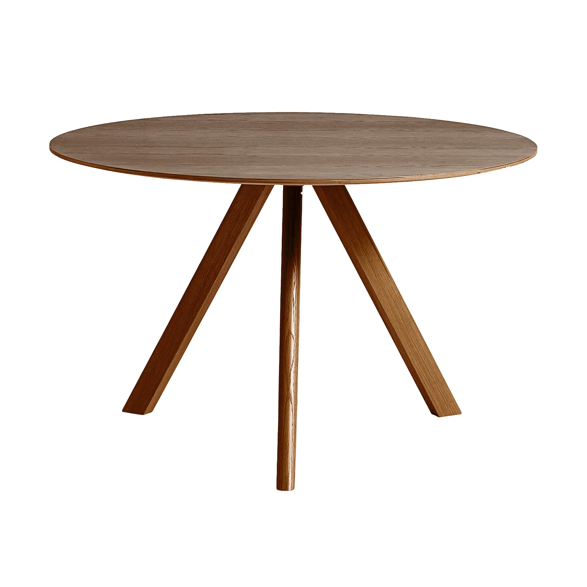 CPH20 2.0 dining table Ø120 cm, Lacquered walnut HAY