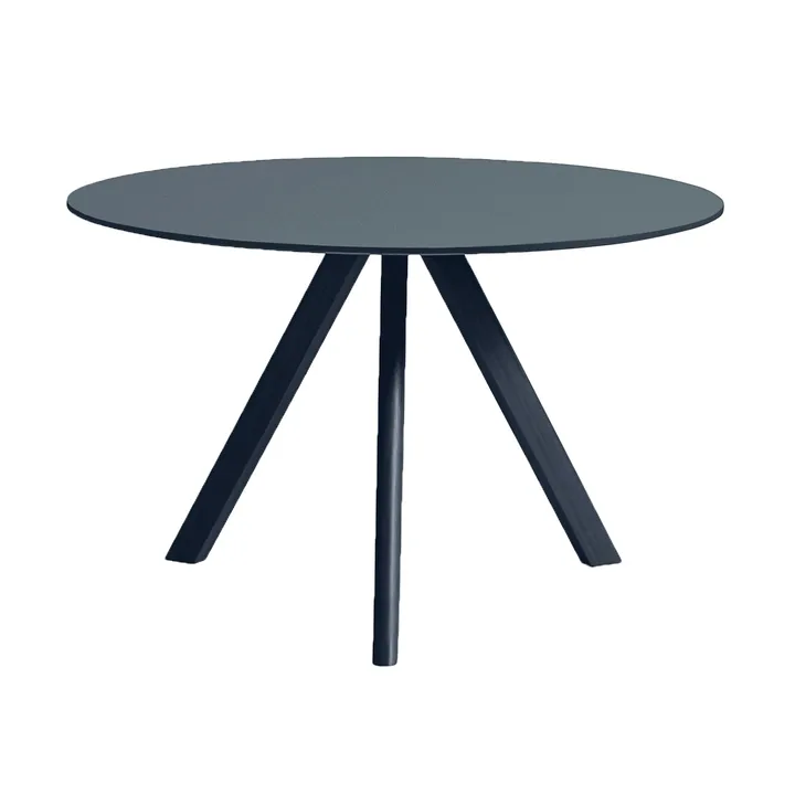 CPH20 2.0 dining table Ø120 cm - Smokey blue linoleum-deep blue - HAY