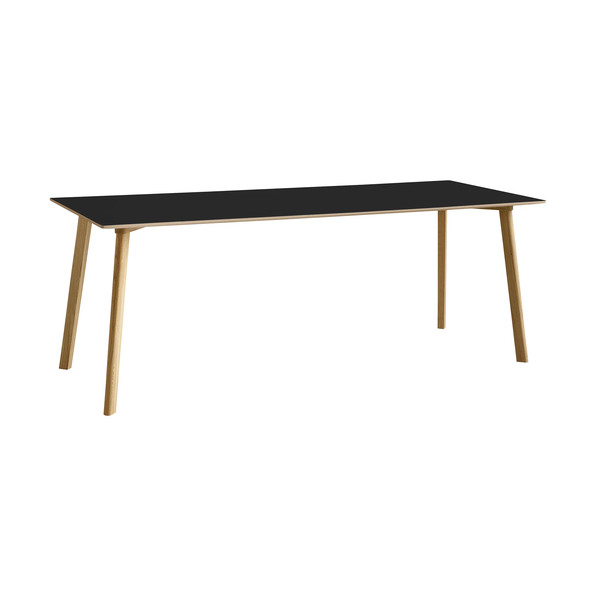 CPH210 Deux 2.0 table 75x200 cm, Black laminate-lacquered oak HAY
