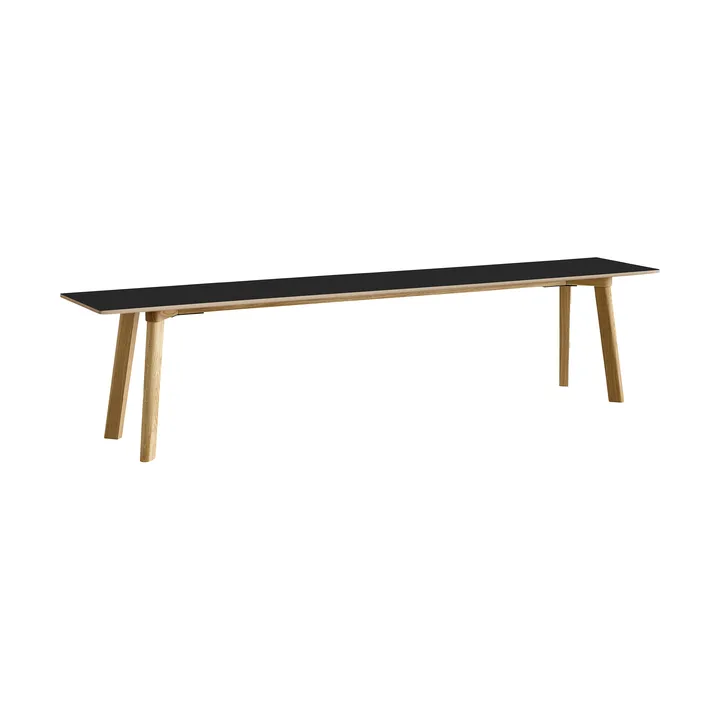 CPH215 Deux 2.0 bench 200 cm - Black laminate-lacquered oak - HAY