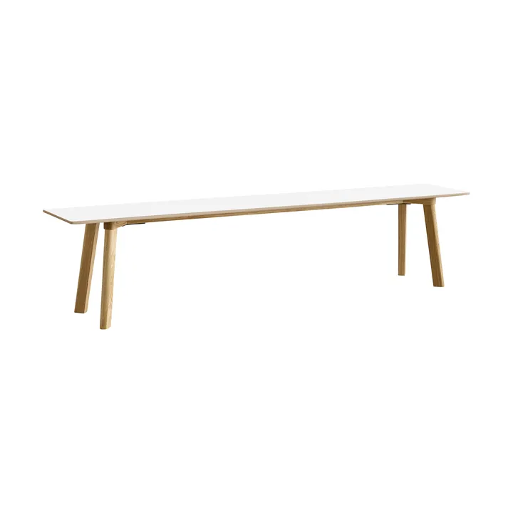 CPH215 Deux 2.0 bench 200 cm - Pearl white-lacquered oak - HAY