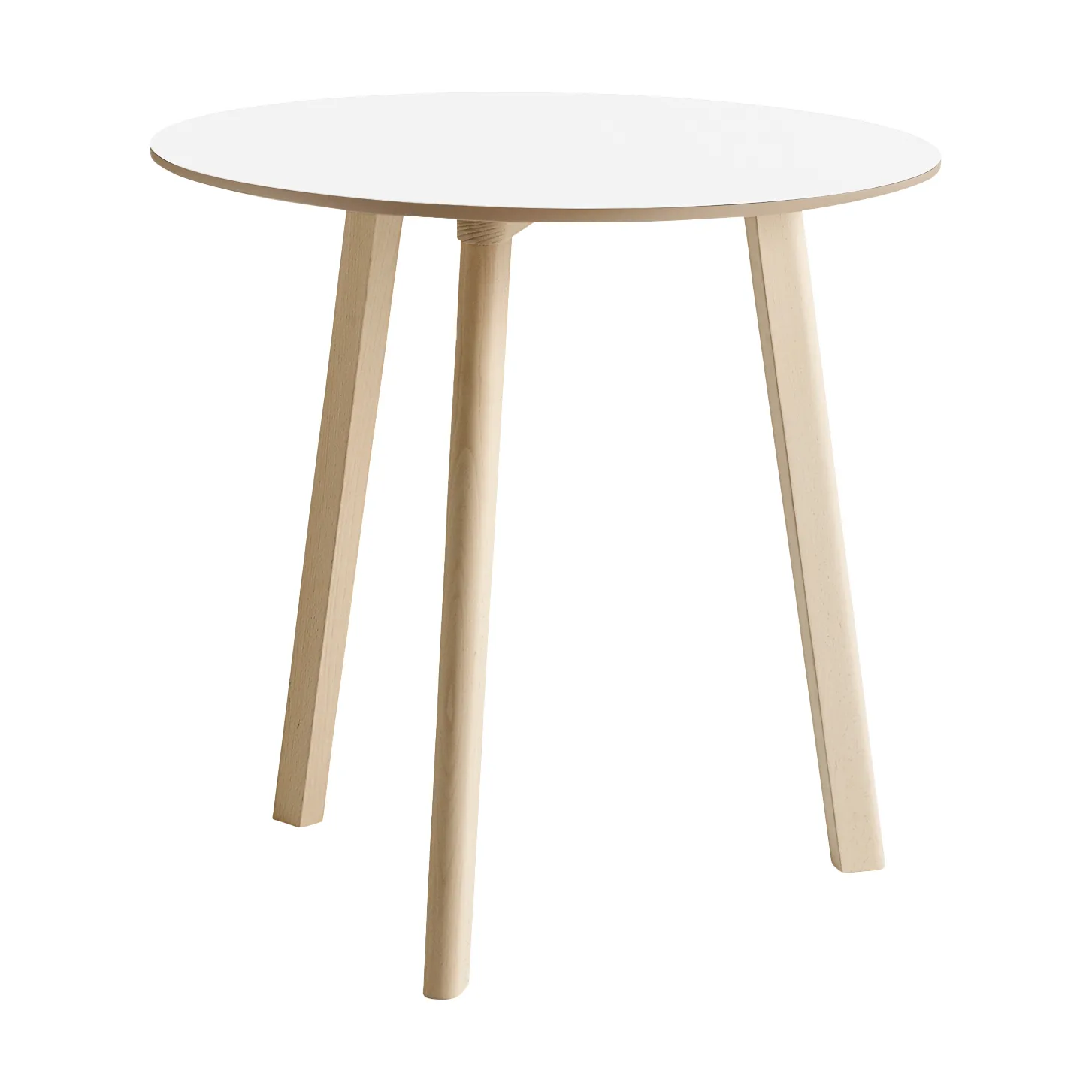 CPH220 Deux 2.0 table Ø75 cm, Pearl white-untreated beech HAY