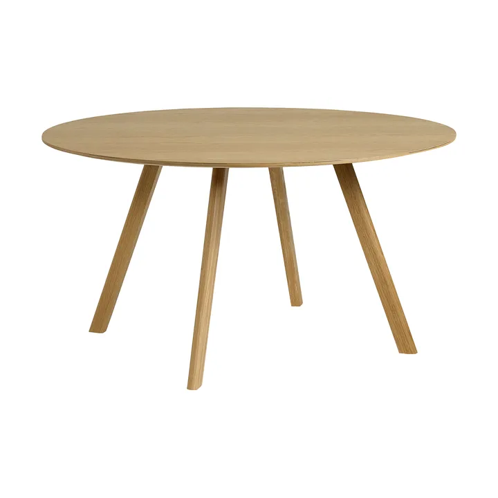 CPH25 2.0 dining table Ø140 cm - Lacquered oak-oak veneer - HAY
