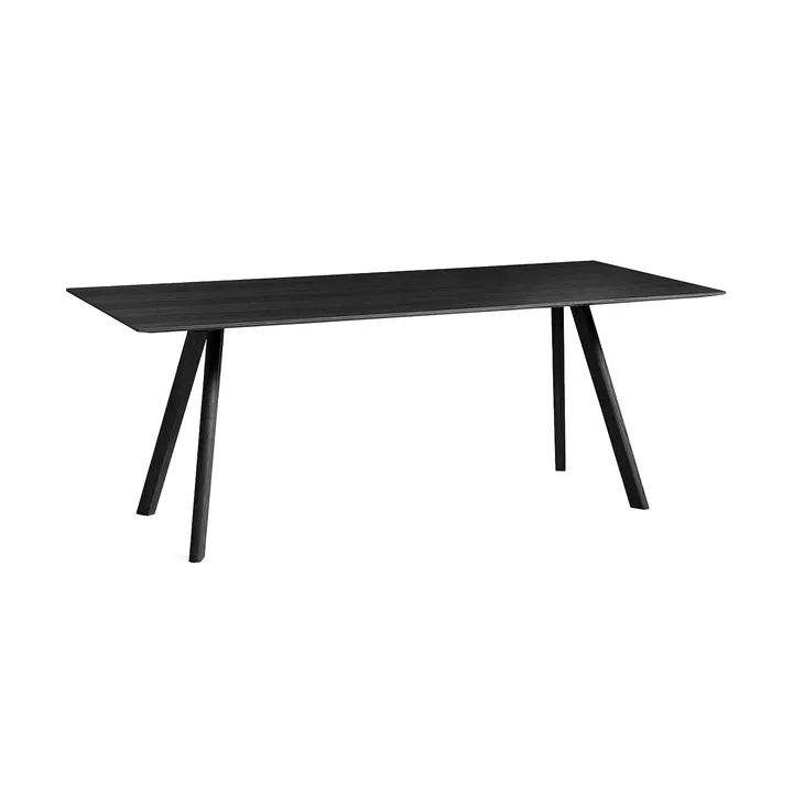 CPH30 2.0 dining table 90x200 cm - Black-black lacquered oak veneer - HAY