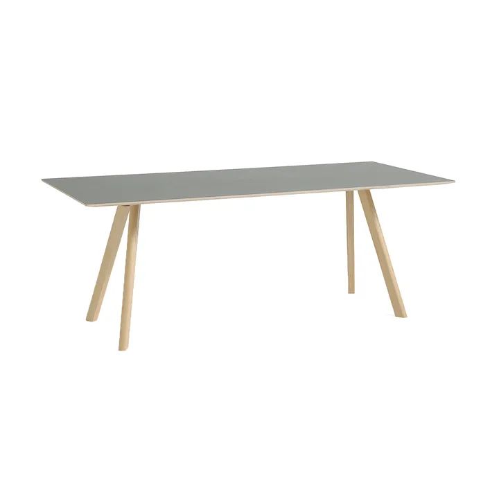 CPH30 2.0 dining table 90x200 cm - Grey linoleum-lacquered oak - HAY
