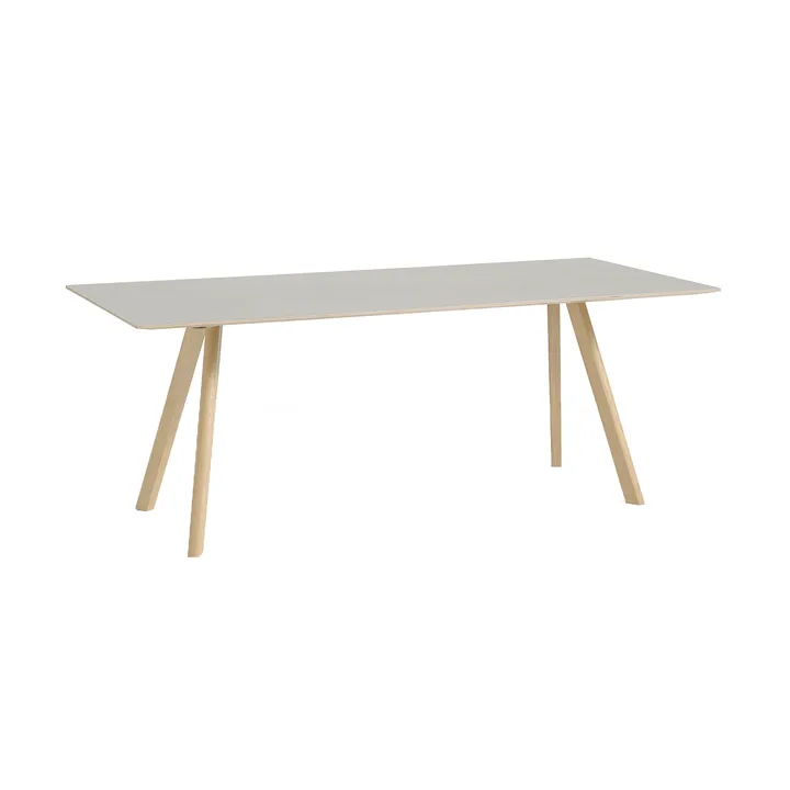CPH30 2.0 dining table 90x200 cm - Off white linoleum-lacq. oak - HAY