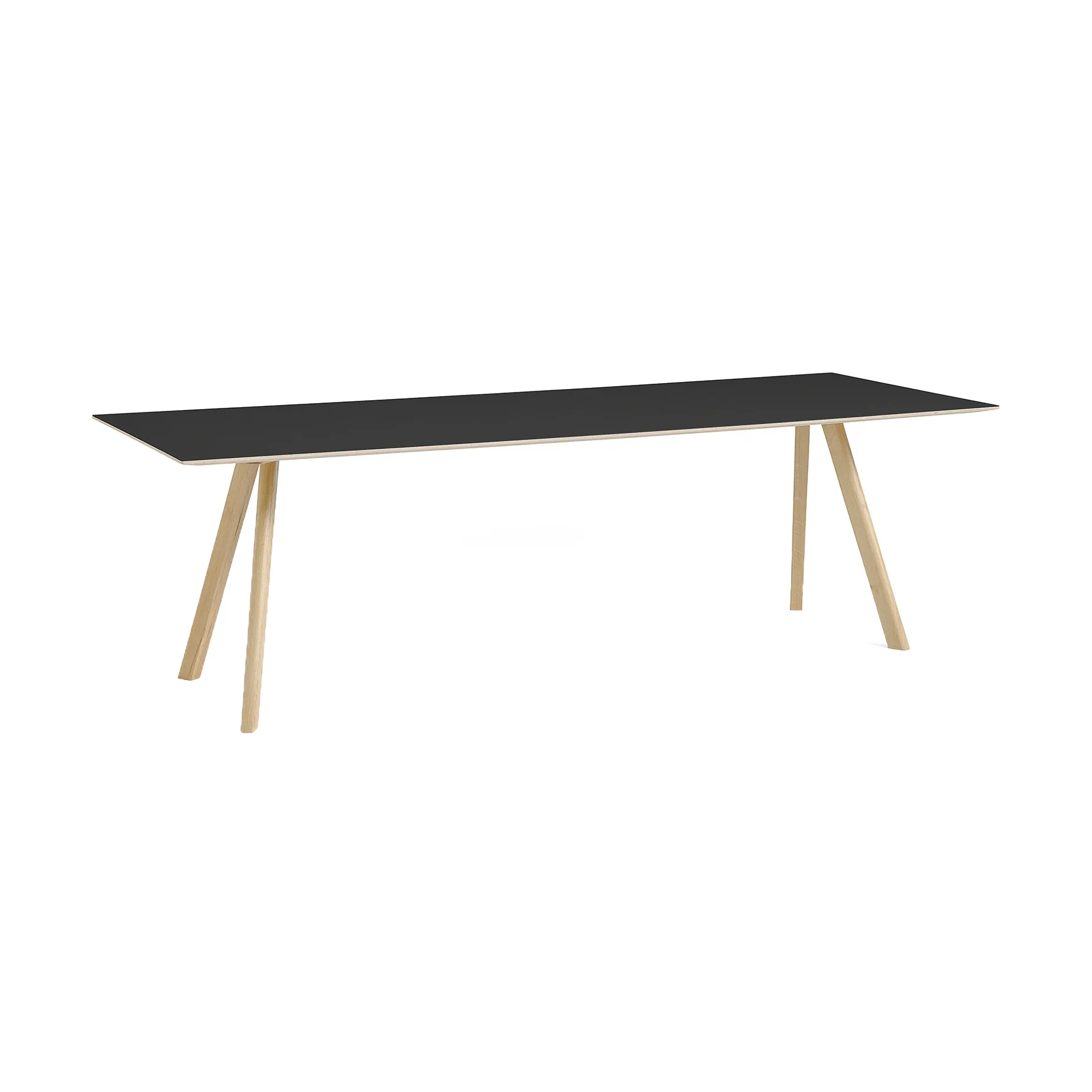 CPH30 2.0 dining table 90x250 cm, Black linoleum-lacquered oak HAY