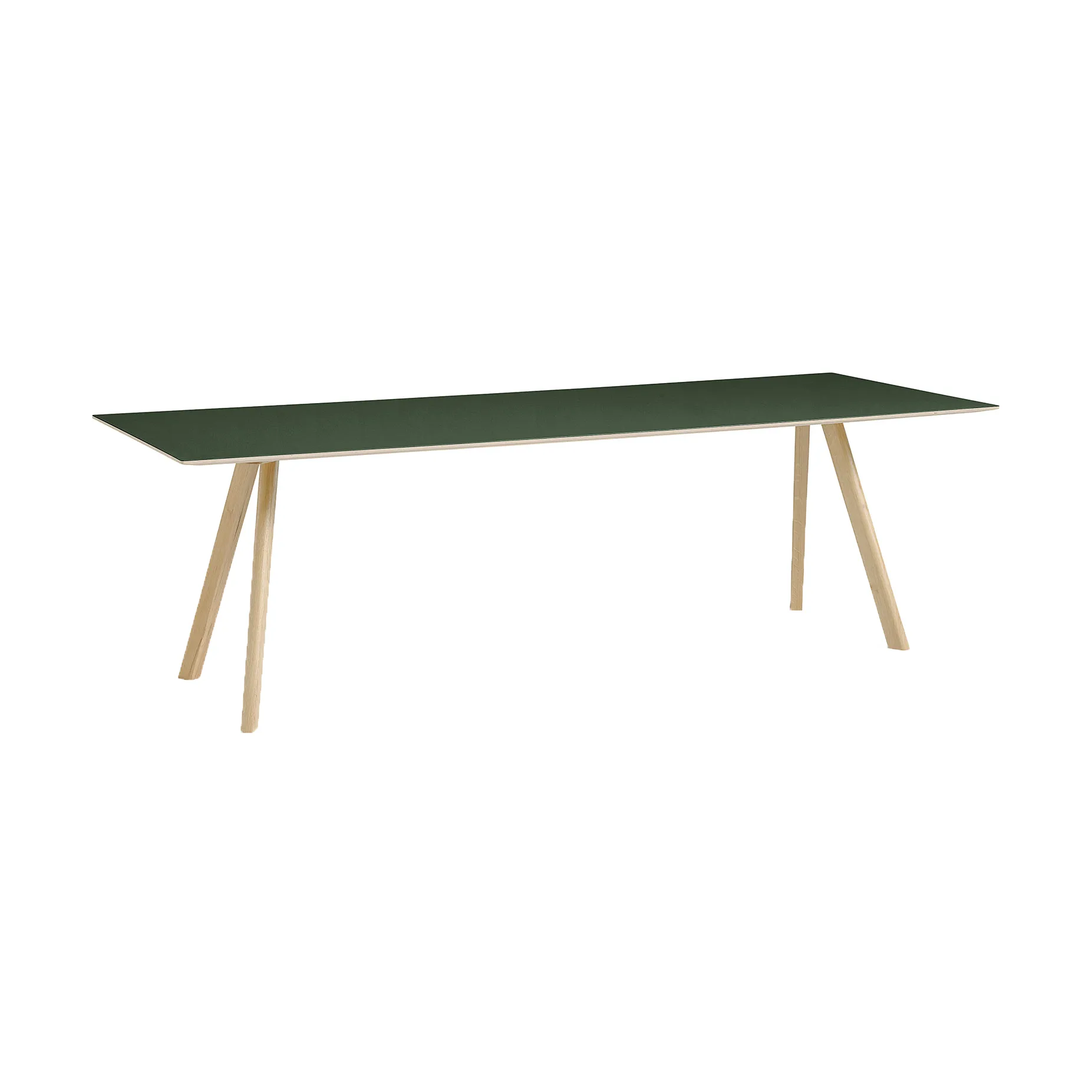 CPH30 2.0 dining table 90x250 cm, Green linoleum-lacquered oak HAY