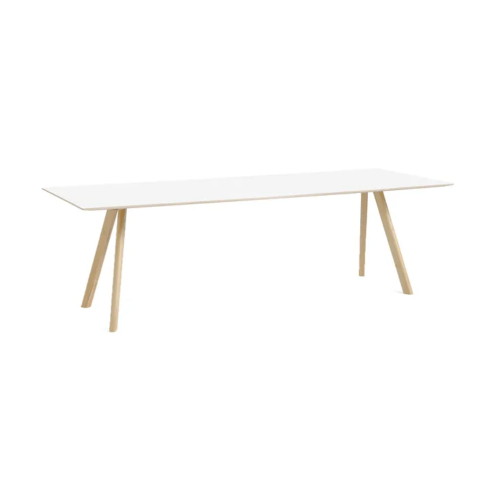 CPH30 2.0 dining table 90x250 cm - White laminate-lacquered oak - HAY