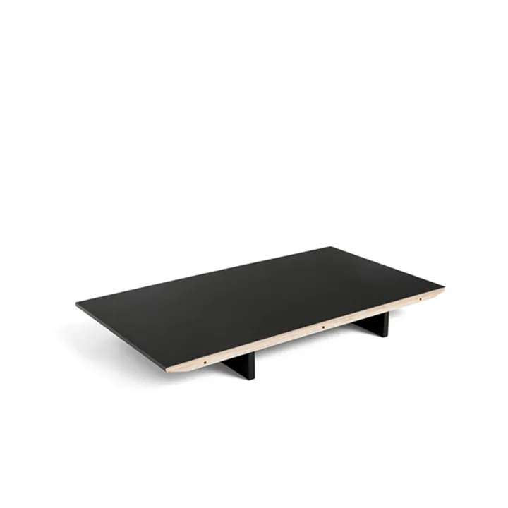 CPH30 extendable leaf - Black linoleum-80 cm-black oak frame - HAY