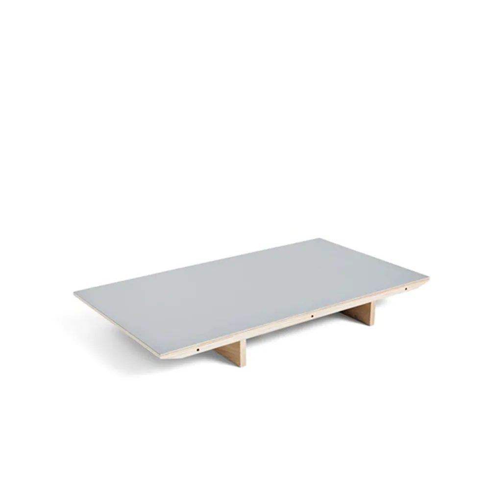 CPH30 extendable leaf, Grey linoleum-80 cm-oak frame HAY