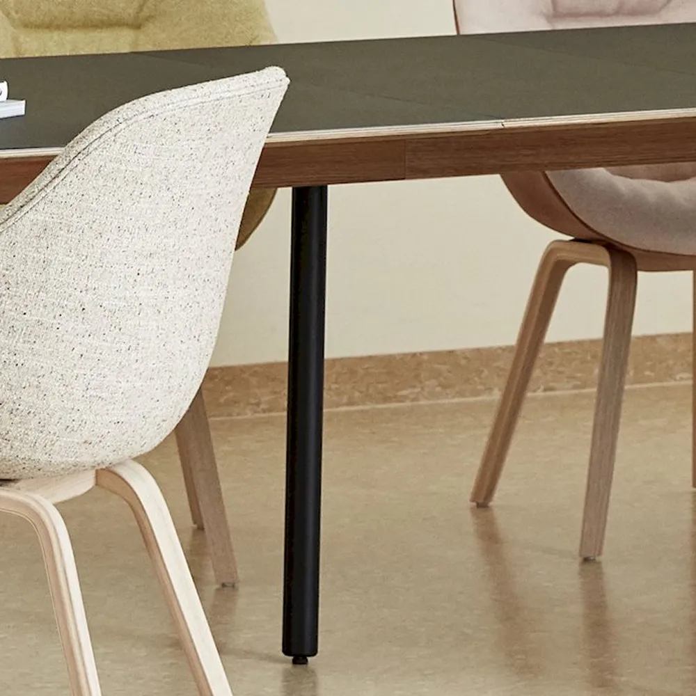 CPH30 extendable table support leg, Black water-based lacquered oak HAY