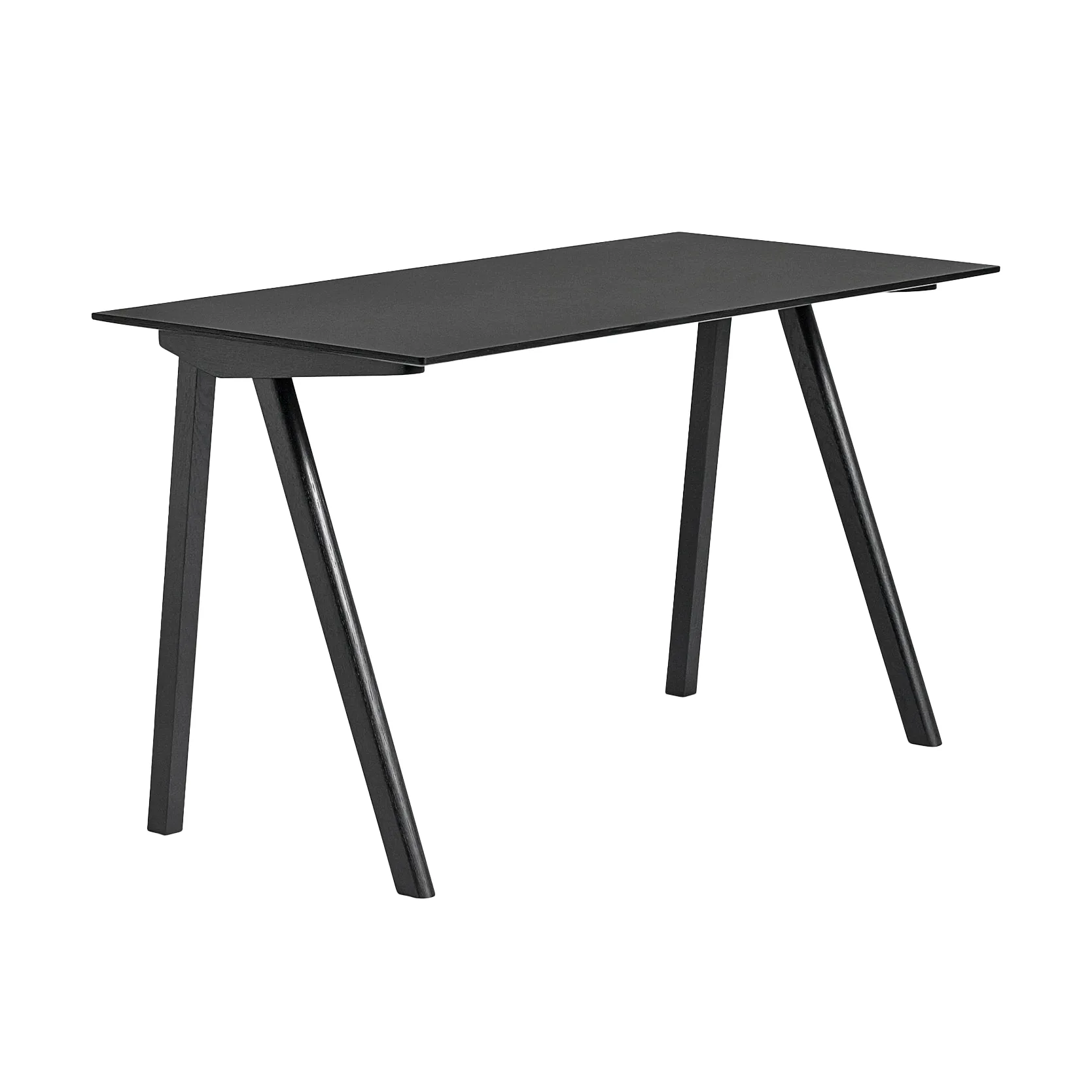 CPH90 2.0 desk 65x130 cm, Black linoleum-lacquered oak HAY