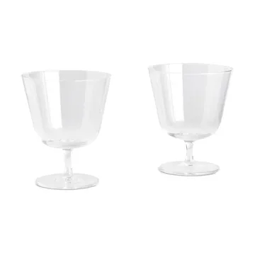 Curve Stem drinking glass 2-pack - Clear - HAY