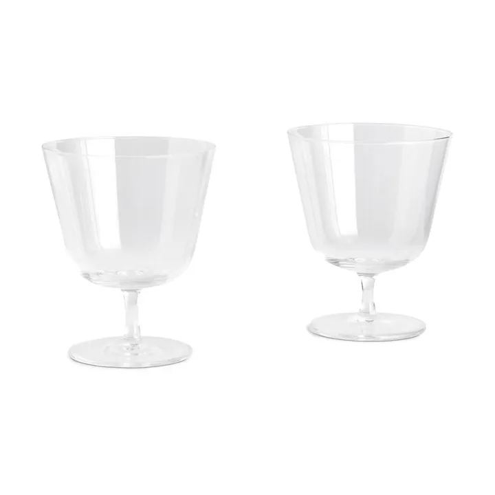 Curve Stem drinking glass 2-pack - Clear - HAY