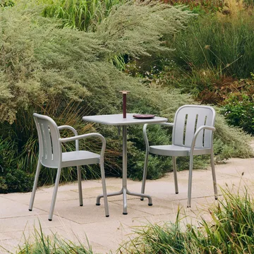 Deville table - Silver grey, 60x70x74 cm - HAY
