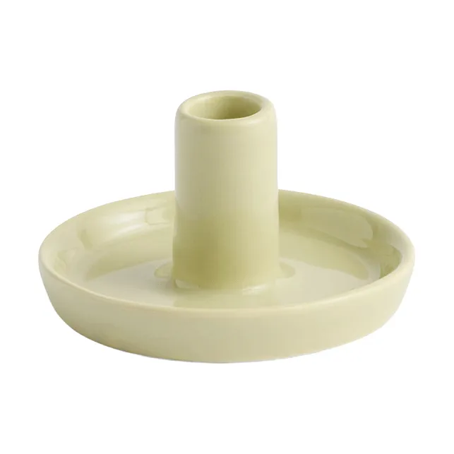 Disc candleholder - Soft pistachio, Ø7x4 cm - HAY