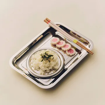 Essential Steel serving platter - Stainless steel rectangular small - HAY