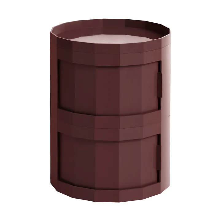 Facet Cabinet 20 side table - Burgundy - HAY