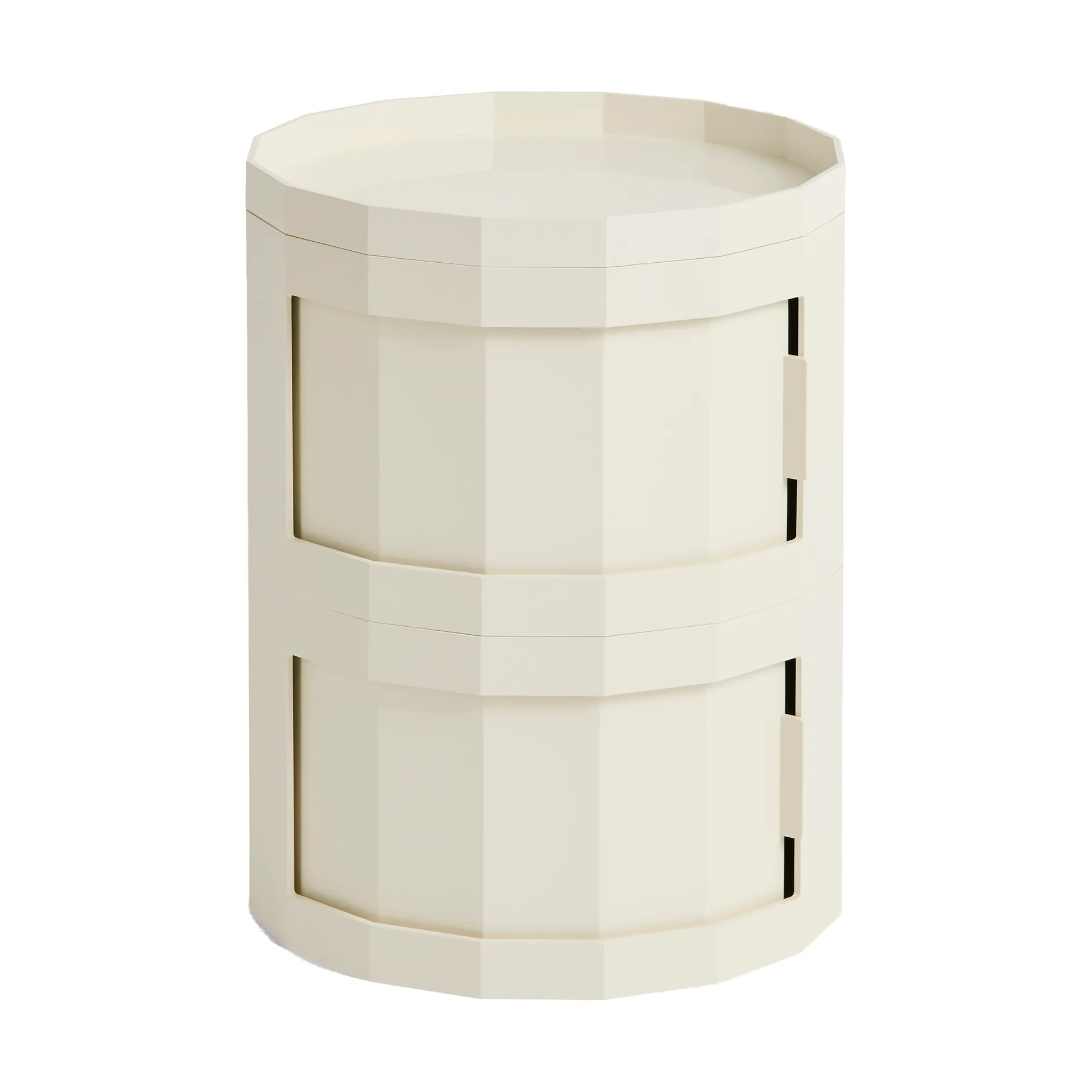 Facet Cabinet 20 side table, Eggshell HAY