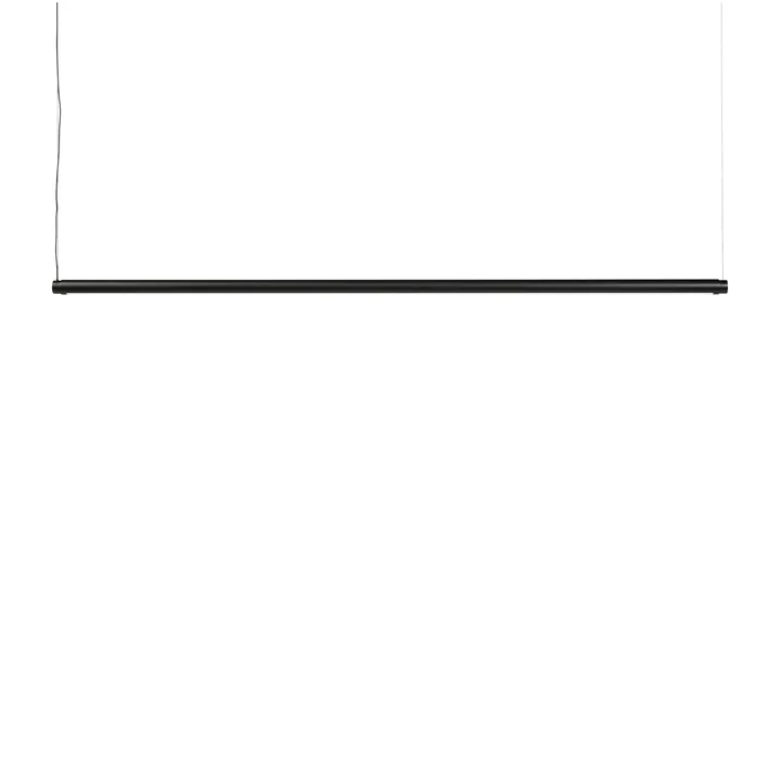 Factor Linear Suspension ceiling lamp 1500 Diffused - Soft black - HAY
