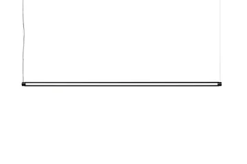 Factor Linear Suspension ceiling lamp 1500 Diffused - Soft black - HAY