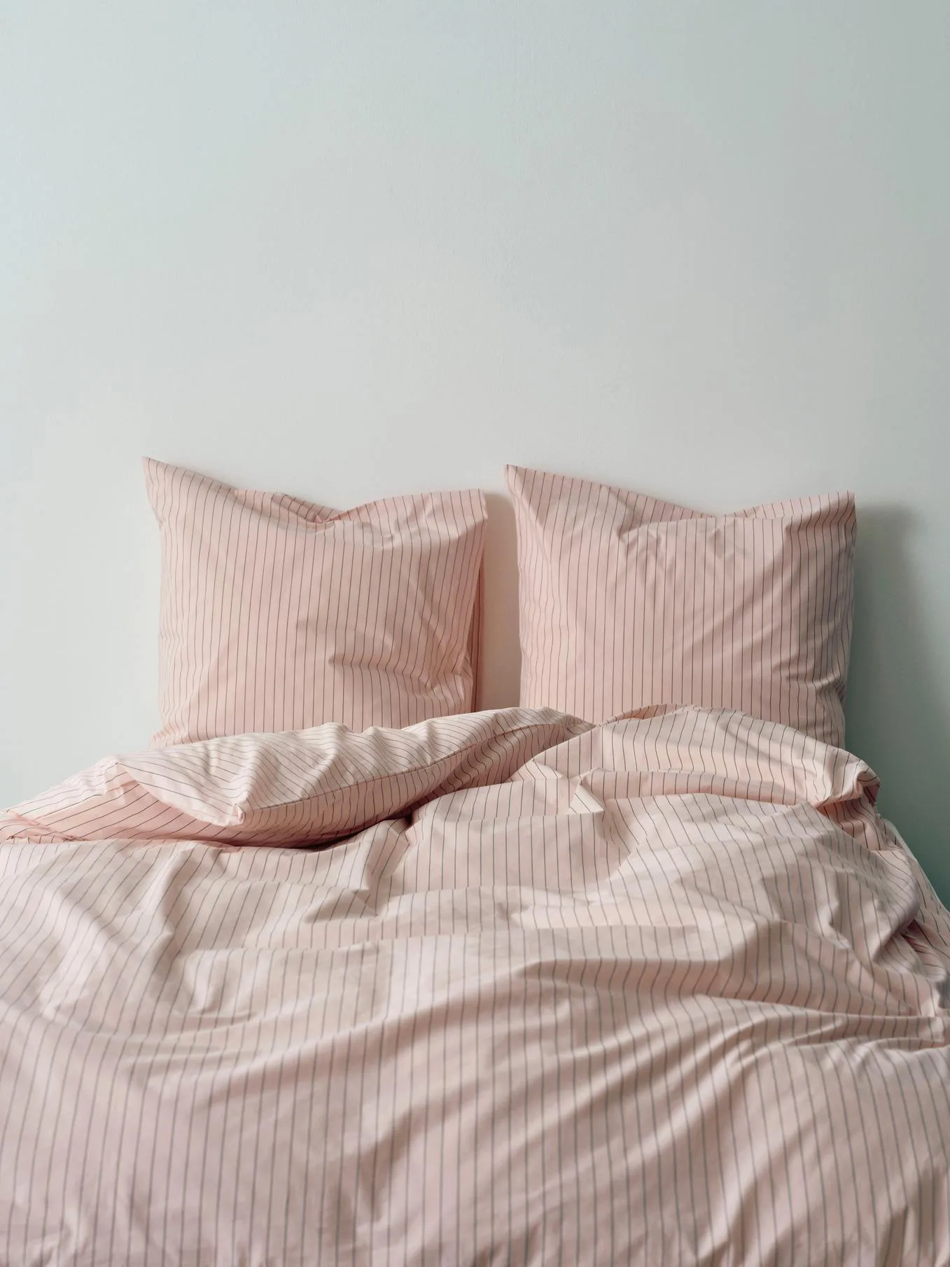 Fineline duvet cover 150x210 cm, Soft pink HAY