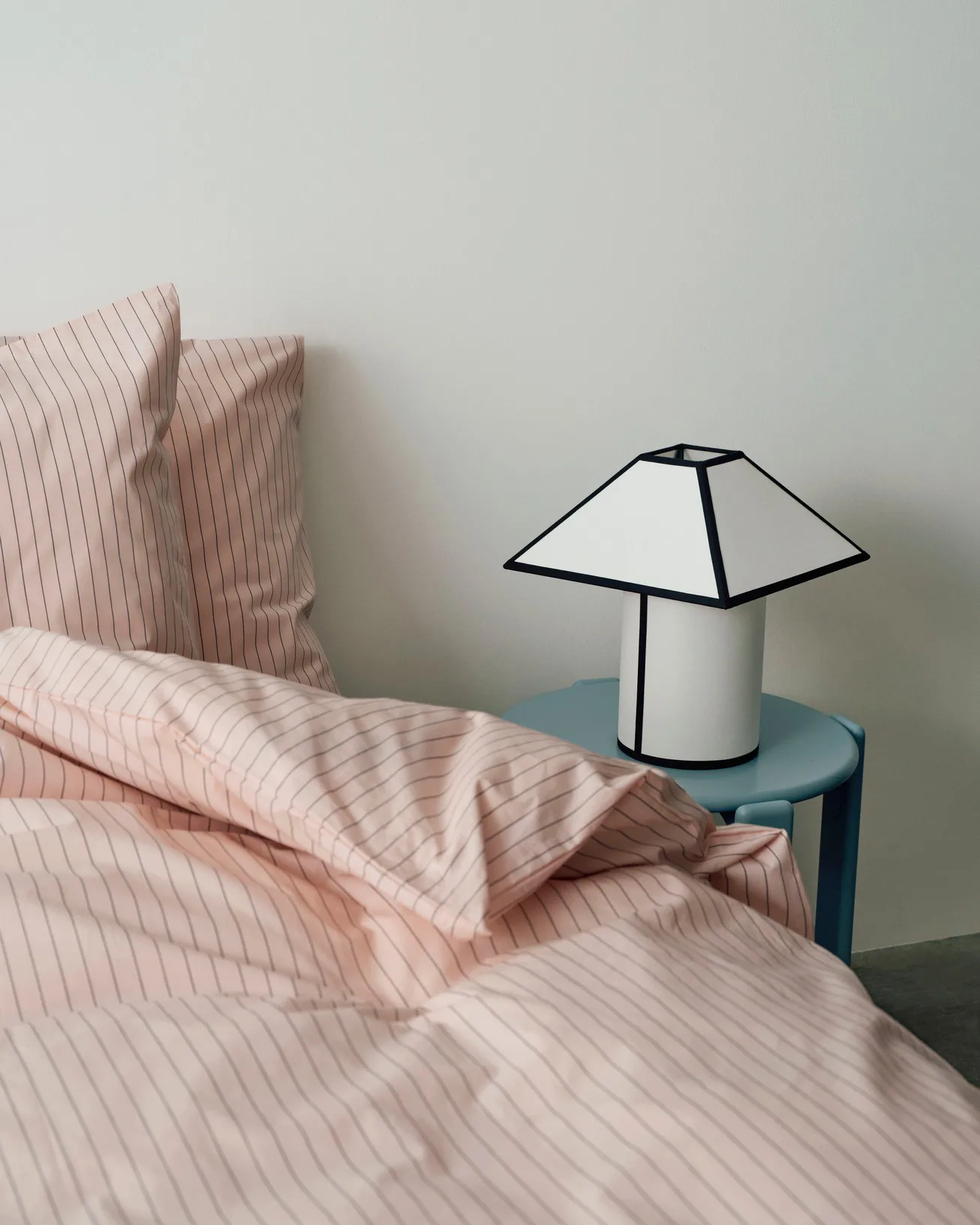 Fineline duvet cover 150x210 cm, Soft pink HAY