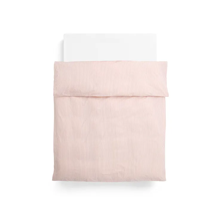Fineline duvet cover 220x240 cm - Soft pink - HAY