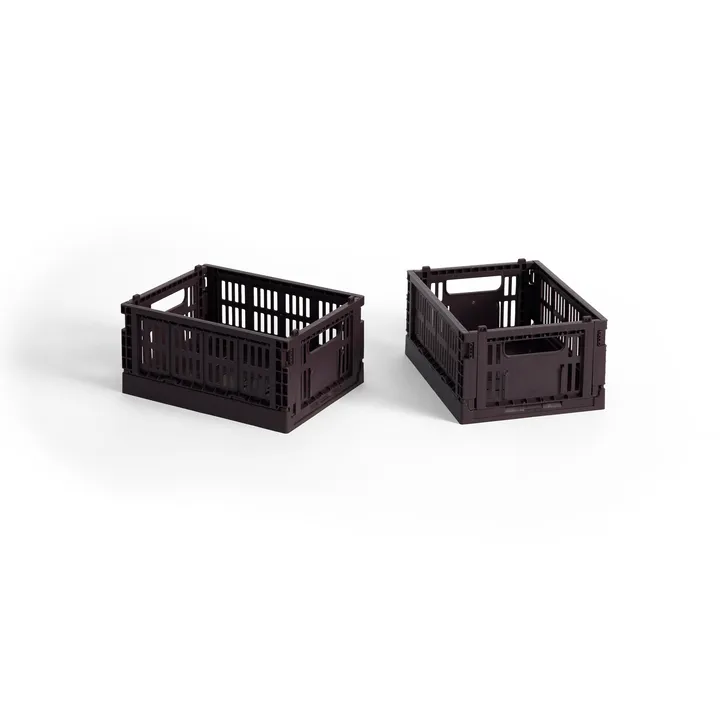 HAY Colour Crate Mini 2-pack 13x17 cm - Bordeaux - HAY