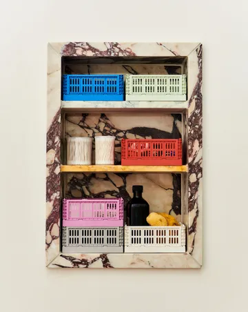 HAY Colour Crate Mini 2-pack 13x17 cm - Light grey - HAY