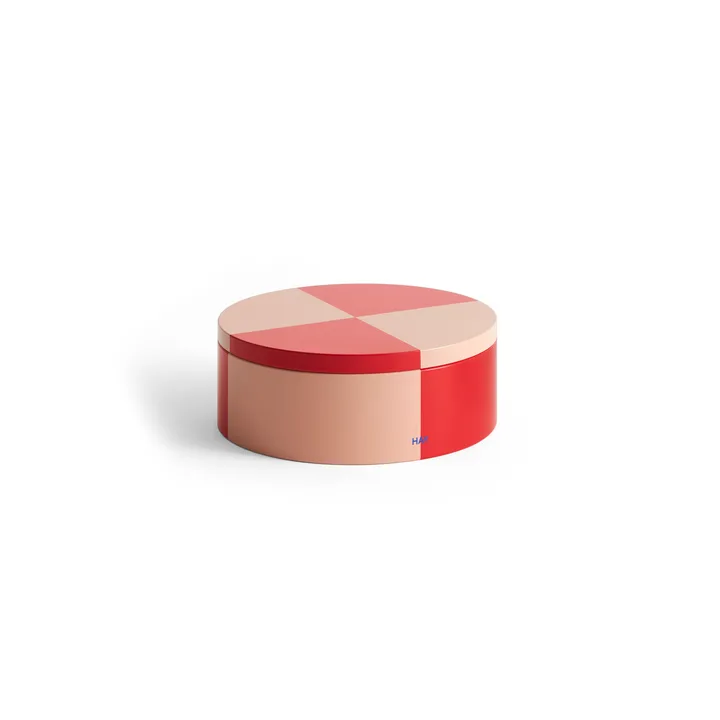 HAY Tin Container - Round red-soft pink - HAY