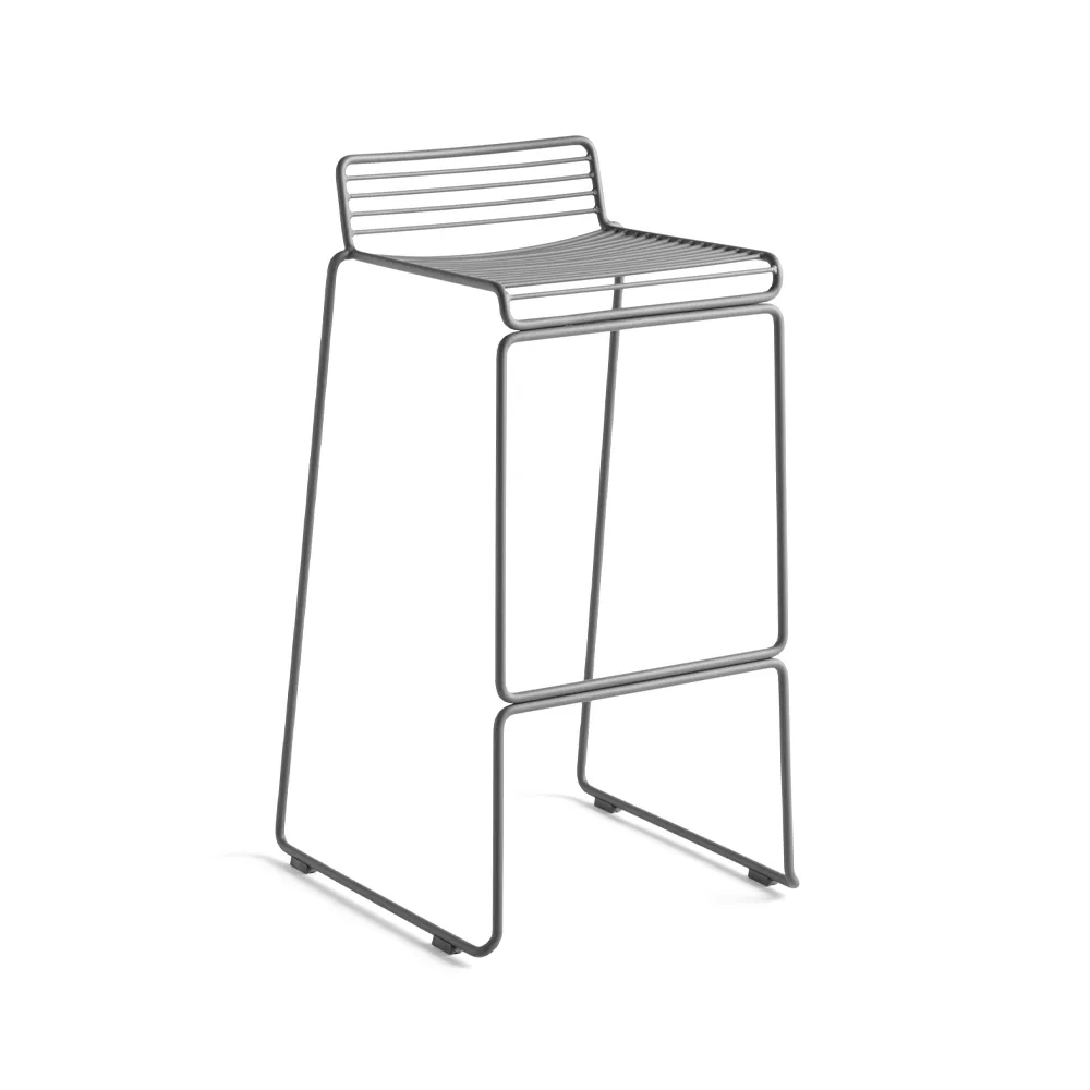 Hee High barstool 75 cm, Asphalt grey HAY