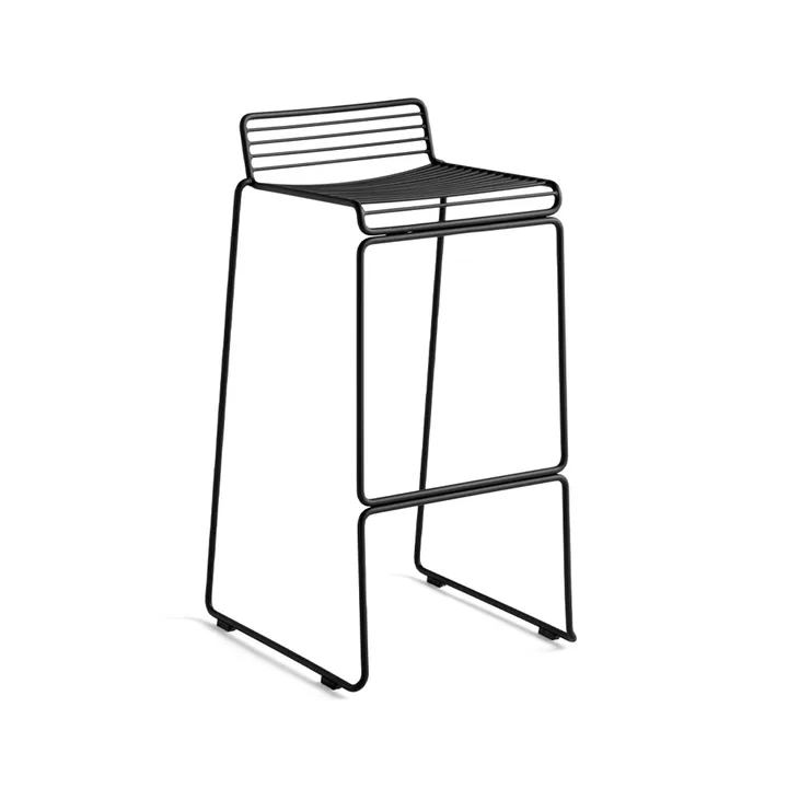 Hee High barstool 75 cm - Black - HAY