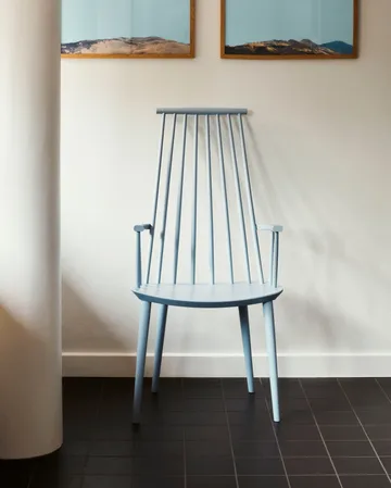 J110 armchair - Slate blue lacquered beech - HAY