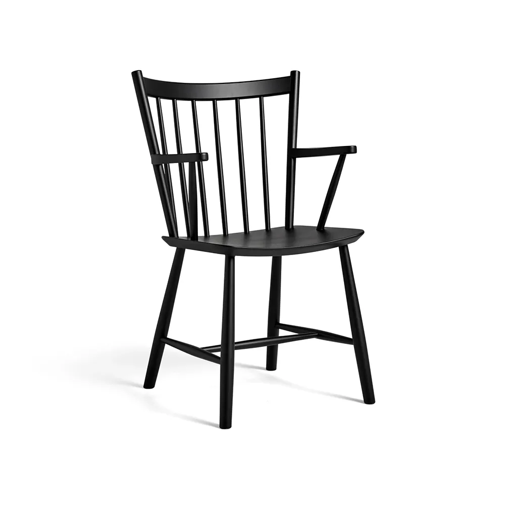 J42 armchair, Black lacquered beech HAY