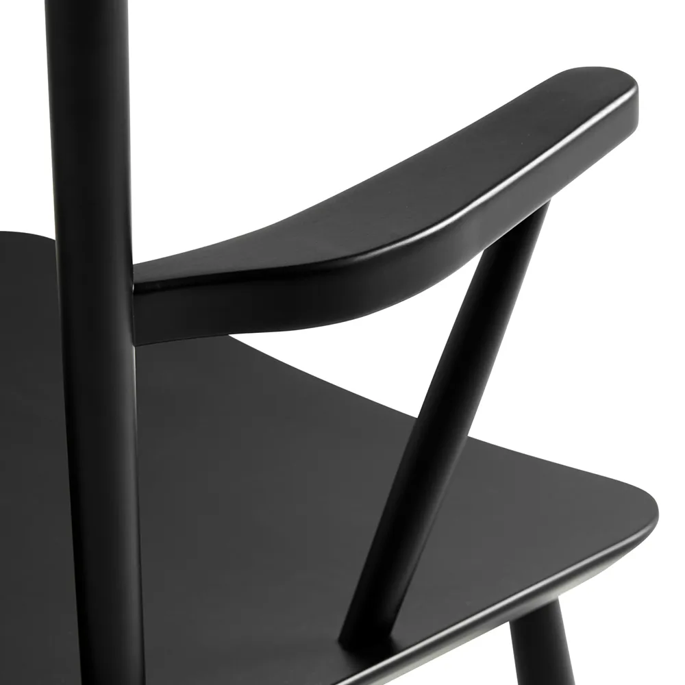 J42 armchair, Black lacquered beech HAY