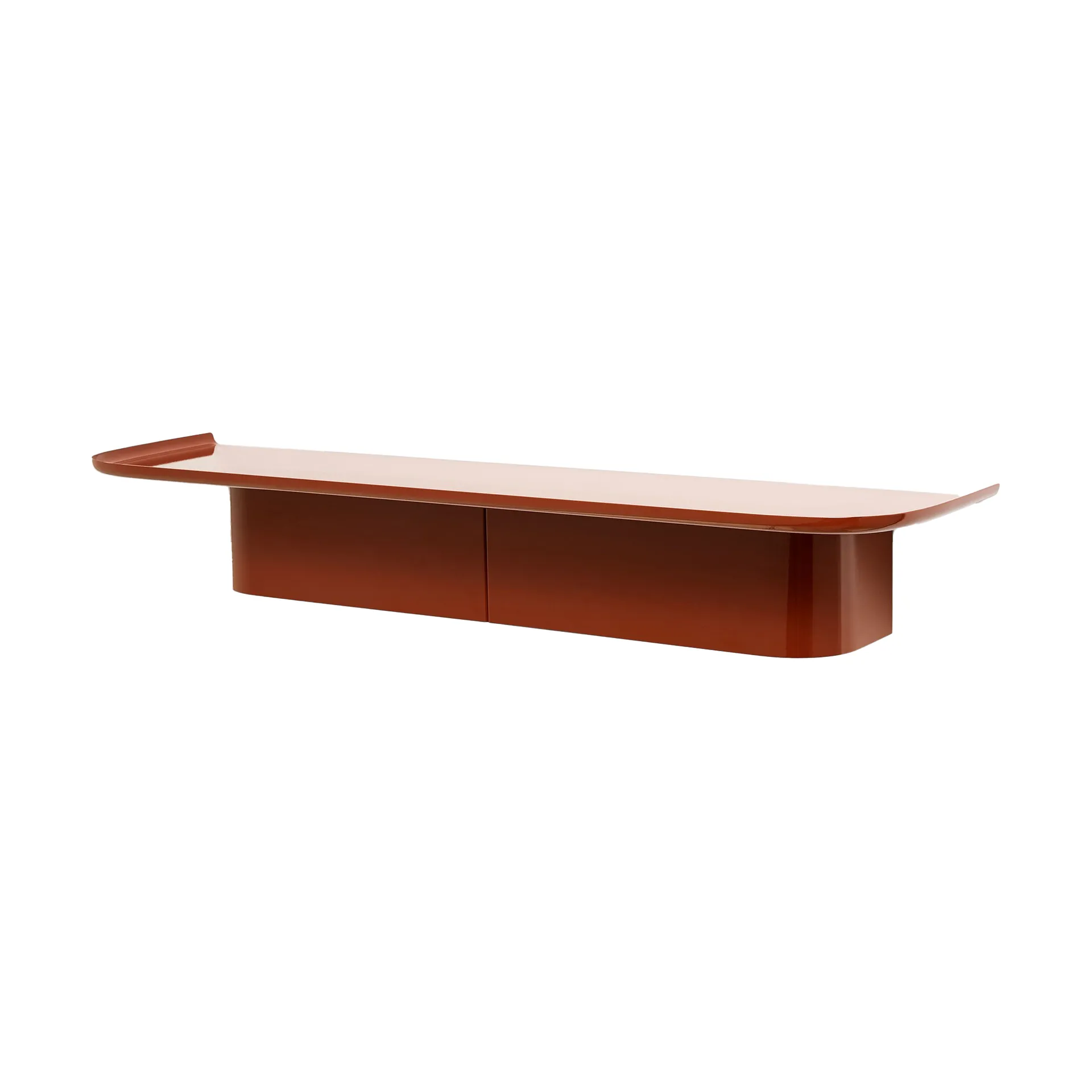 Korpus 7 hooks wallshelf L, Brick red HAY