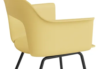 Layout Armchair 211 armchair - Biscotti–black lacquered steel - HAY