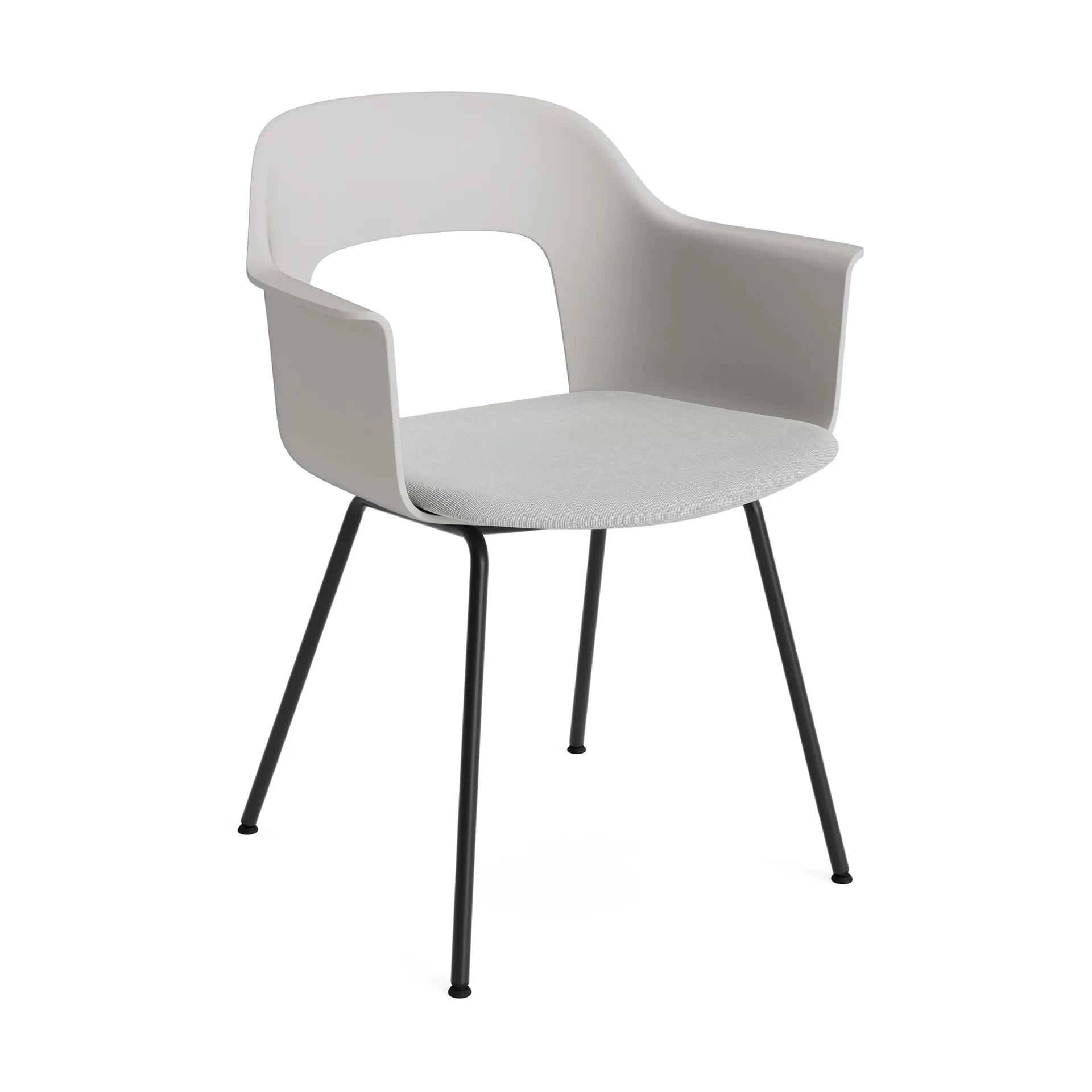 Layout Armchair 213 armchair, Naveli 113-sky grey-black lacquered steel HAY