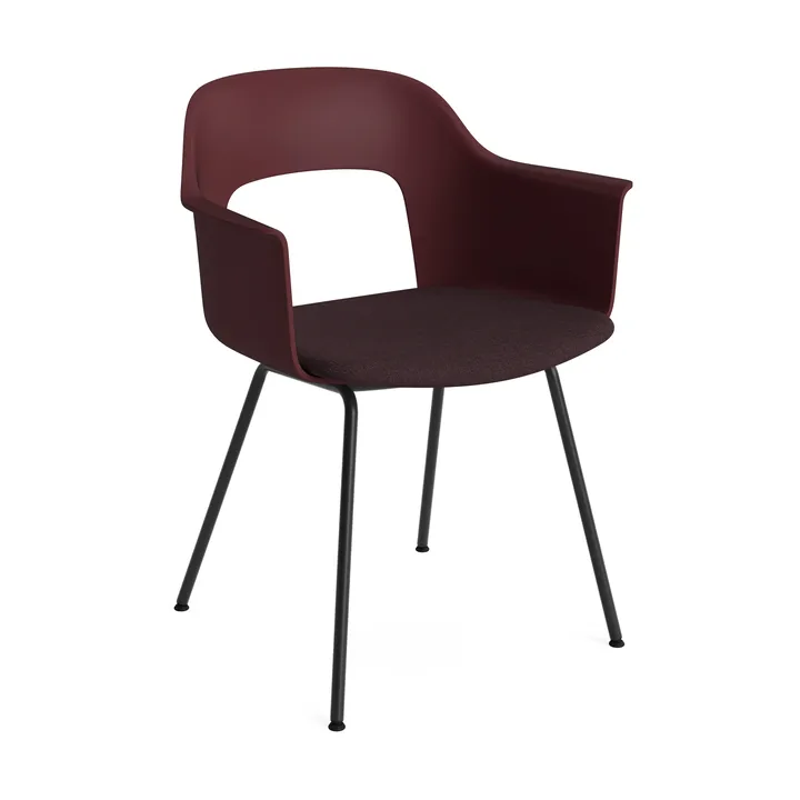 Layout Armchair 213 armchair - Remix 373-bordeaux-black lacquered steel - HAY