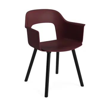 Layout Armchair 221 armchair - Bordeaux-black lacquered oak - HAY