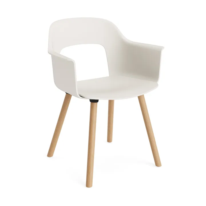 Layout Armchair 221 armchair - Cream white-lacquered oak - HAY