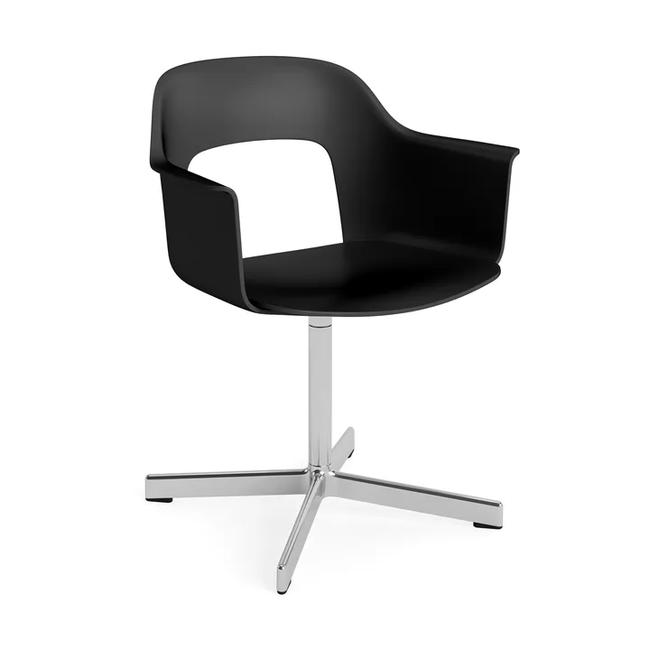 Layout Armchair 231 office chair - Black-polished aluminium 4-star swivel base - HAY