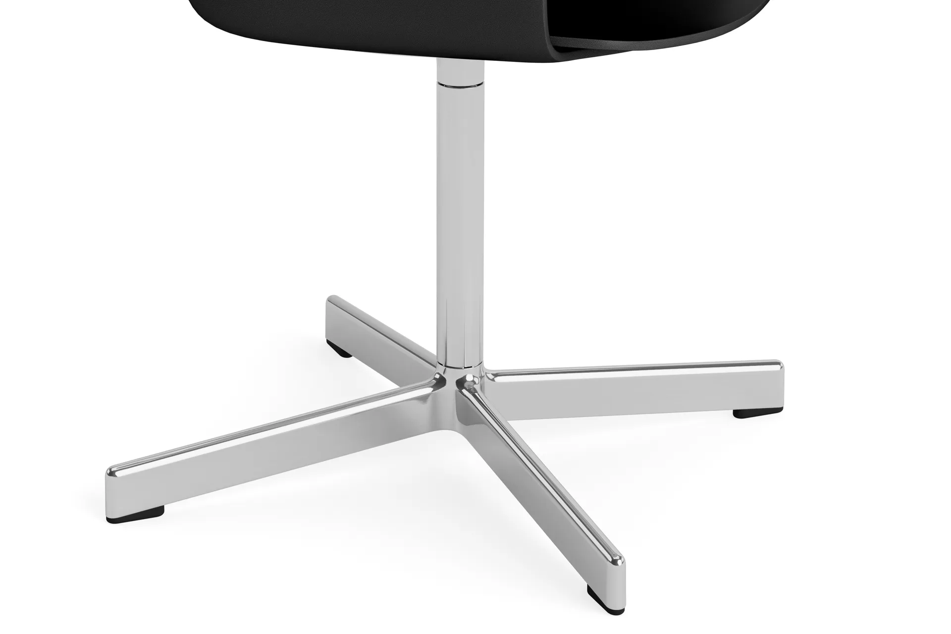 Layout Armchair 231 office chair, Black-polished aluminium 4-star swivel base HAY