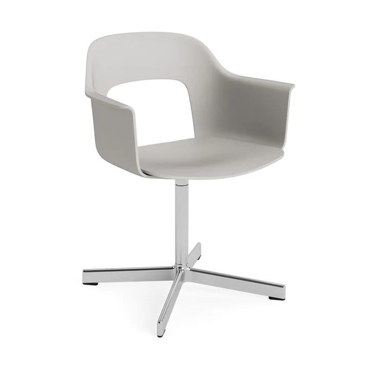 Layout Armchair 231 office chair - Sky grey-polished aluminium 4 star swivel base - HAY