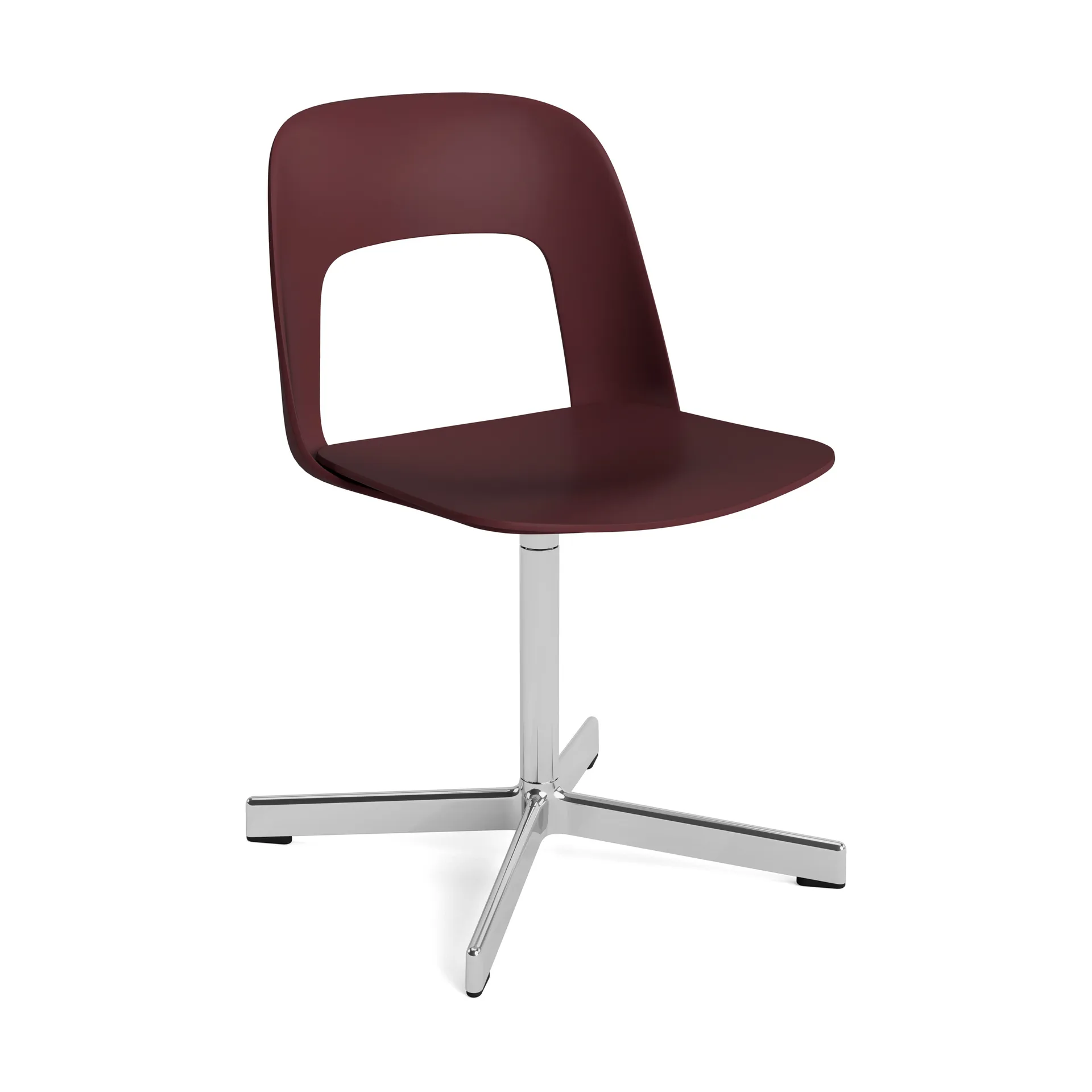 Layout Chair 131 chair, Bordeaux-polished aluminum HAY